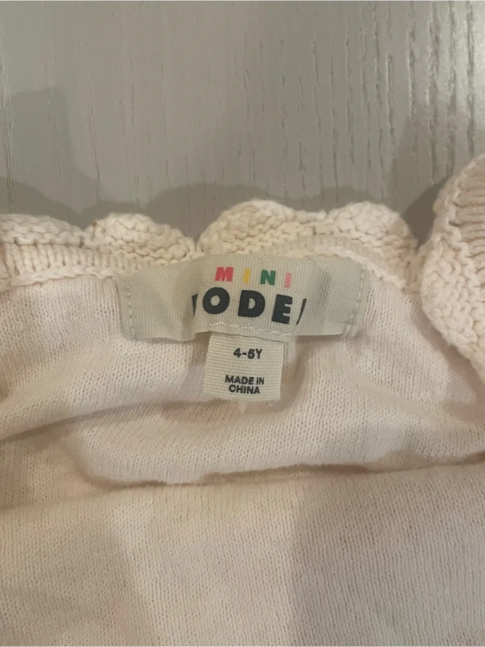 Mini Boden Girls Crochet Tank Shorts Set (Ivory Cream) - Size 4 4-5